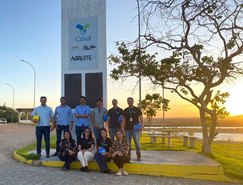 Técnicos da Casal e da Agreste Saneamento/Iguá visitaram a estrutura hídrica, localizada no Morro do Gaia, no município de São Brás 