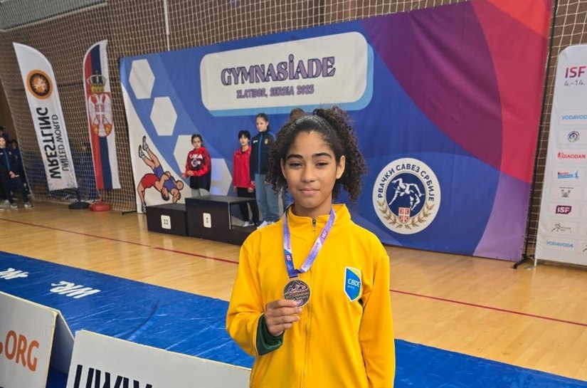 Estudante da rede estadual conquista bronze nos Jogos Mundiais Escolares na Sérvia