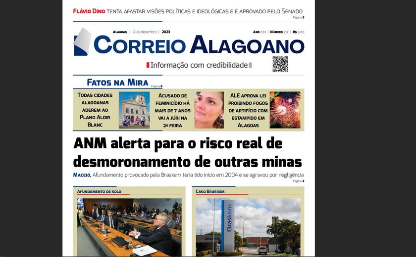 ANM alerta para o risco real de desmoronamento de outras minas