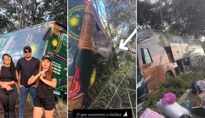 Ônibus da banda Mastruz com Leite sofre acidente em rodovia no Maranhão. Fonte: Internet