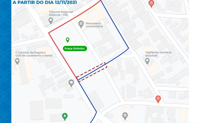 Alteração do trajeto para os coletivos que circulam no entorno da Sinimbu