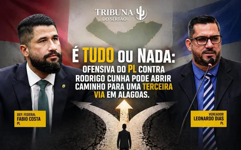 É tudo ou nada: ofensiva do PL contra Rodrigo Cunha pode abrir caminho para uma terceira via em Alagoas