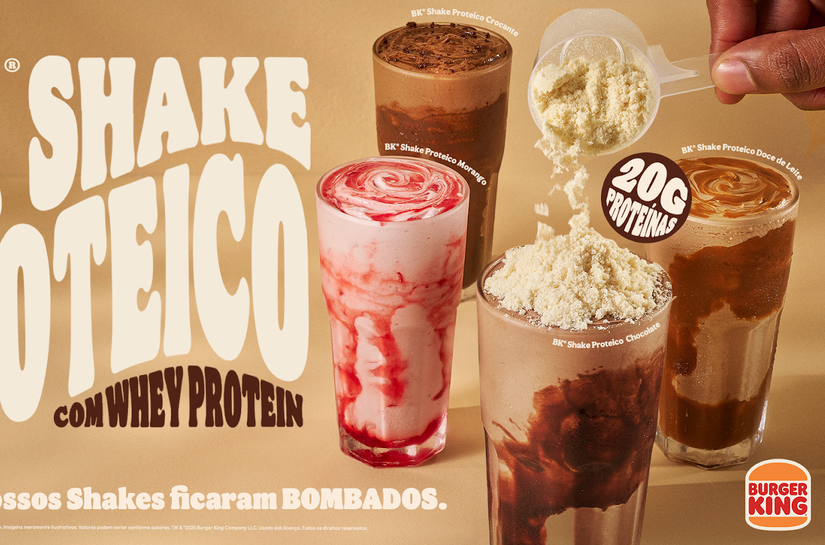 Burger King® aposta em sobremesa com proteína e apresenta o novo BK® Shake Proteico