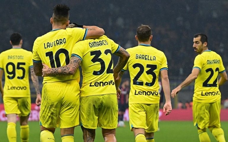Inter de Milão faz seis no Bologna e assume quarto lugar do Campeonato Italiano