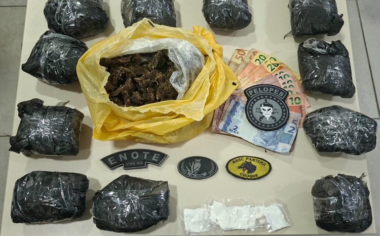 Polícia Militar prende três suspeitos de tráfico e apreende drogas no interior de Alagoas