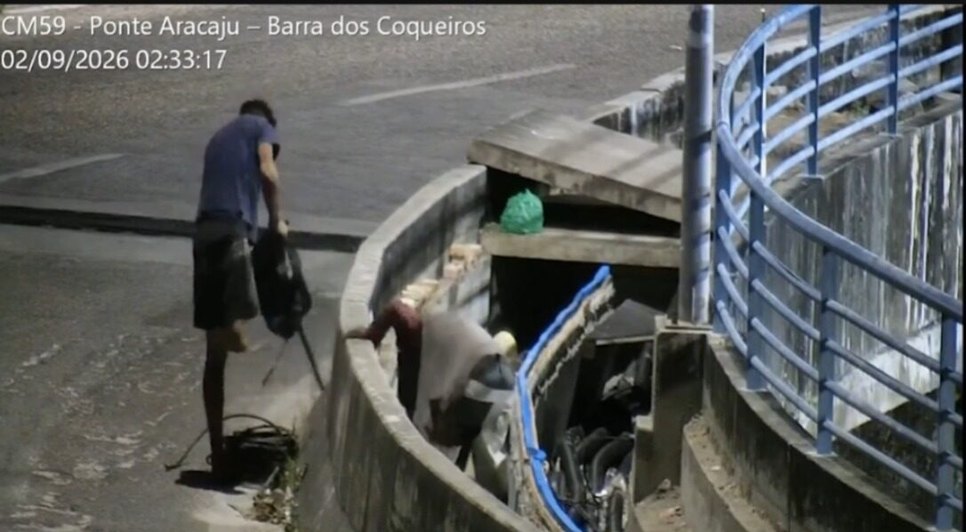furto de fios / Foto: SSP