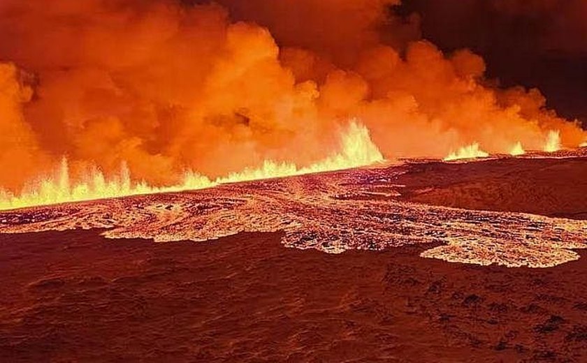 Vulcão entra em erupção ao sudoeste da Islândia