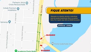 BLOQUEIO DA PONTE COROA DO MEIO / Foto: SMTT