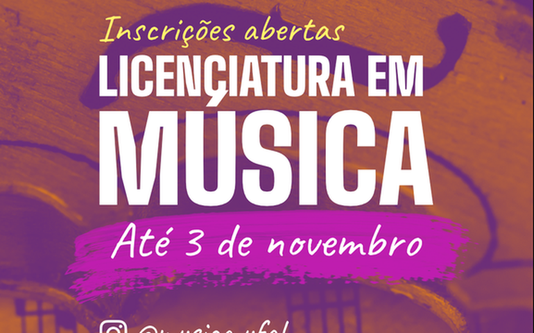 Ufal abre seleção para nova turma do curso de licenciatura em Música