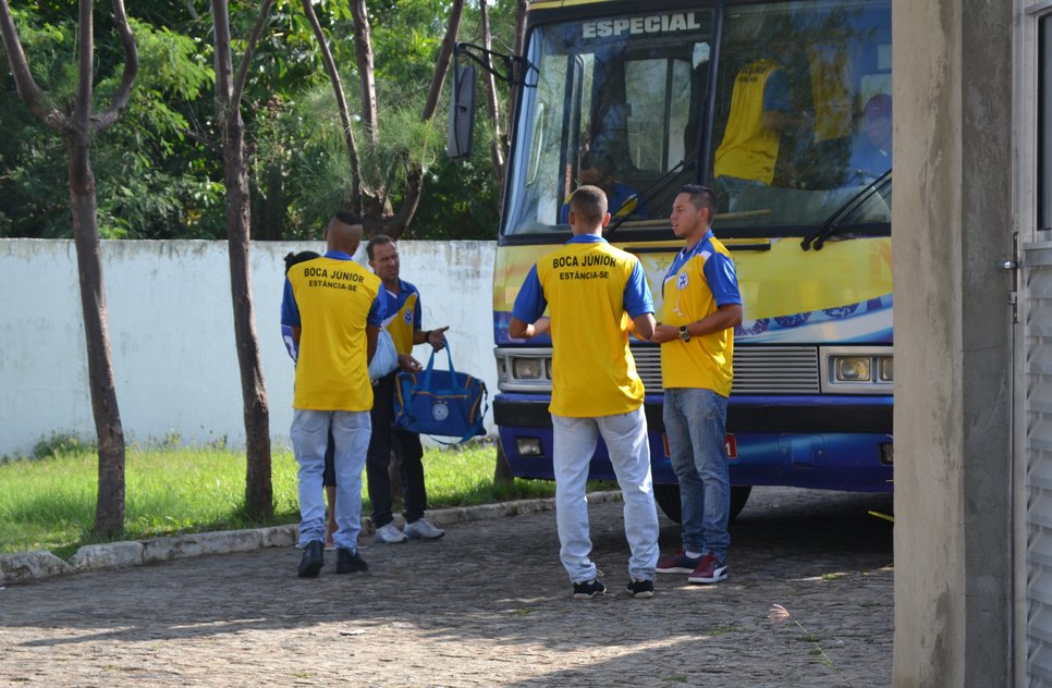 Jogadores  na concentração do Boca Júnior 