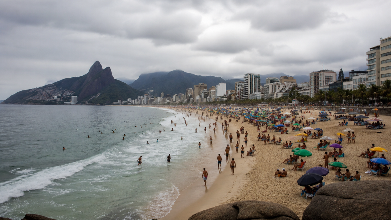 Feriadão terá 17 praias recomendadas ao banho no Rio de Janeiro, mas céu permanece nublado