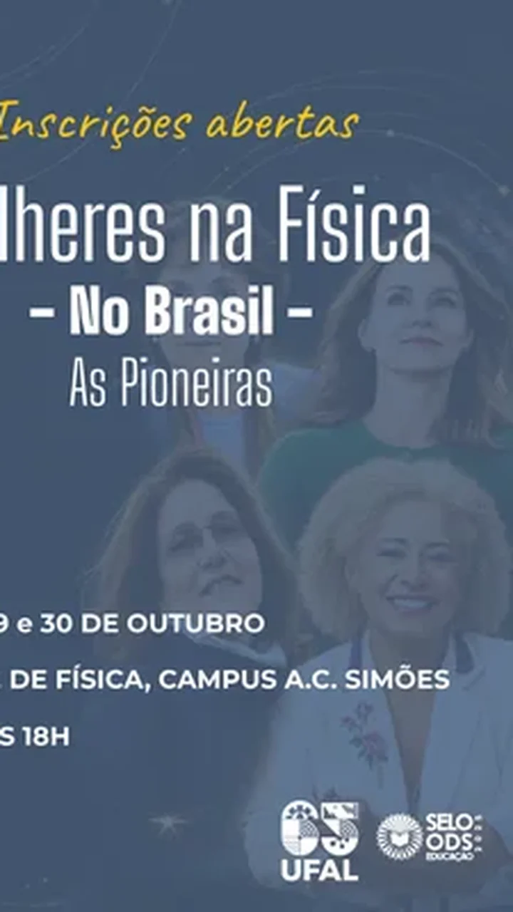 Expofísica 2026 celebra as mulheres cientistas, inscreva-se até 30 de setembro