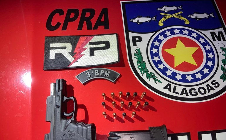 PM-AL prende homem por violência doméstica e porte ilegal de arma em Arapiraca