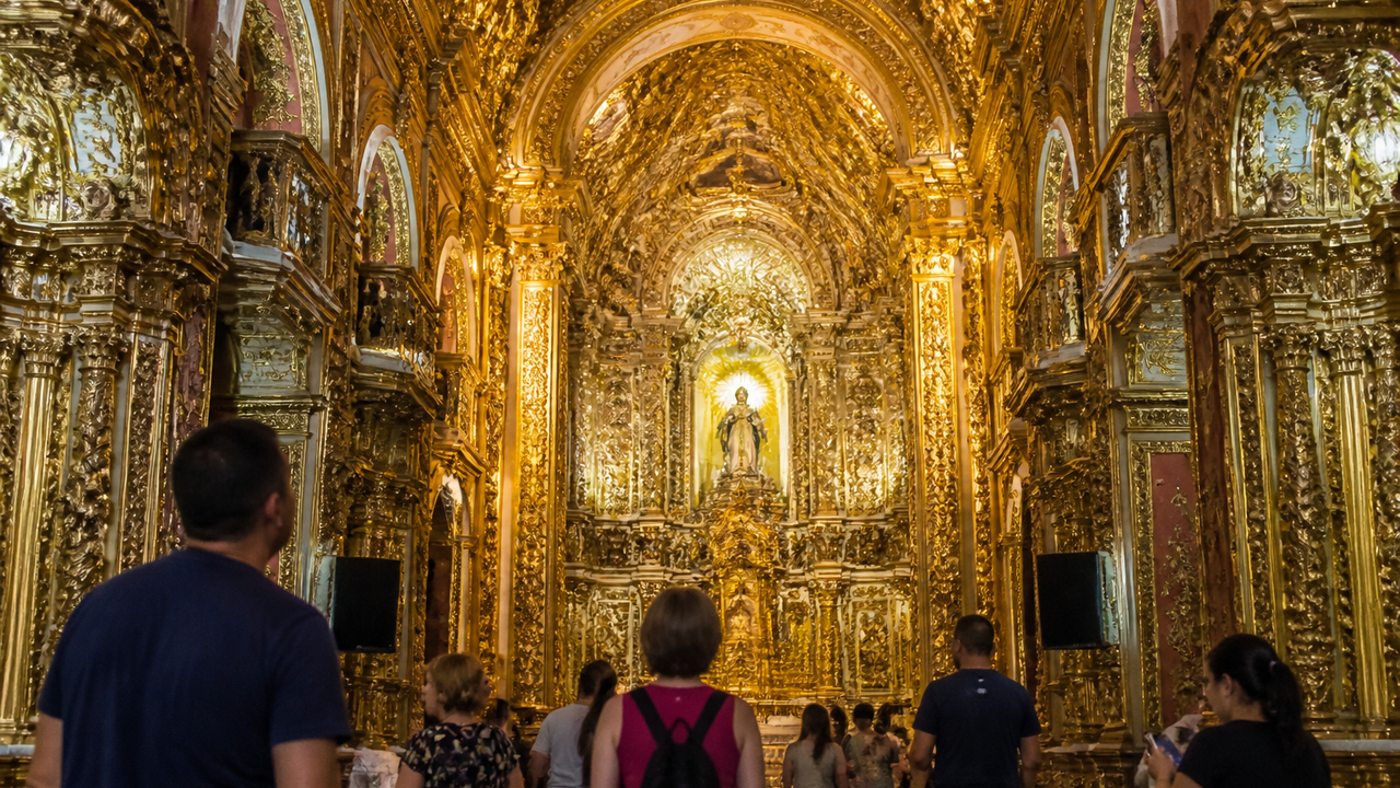 Igreja de ouro no Centro do Rio vai abrir para visitação aos sábados
