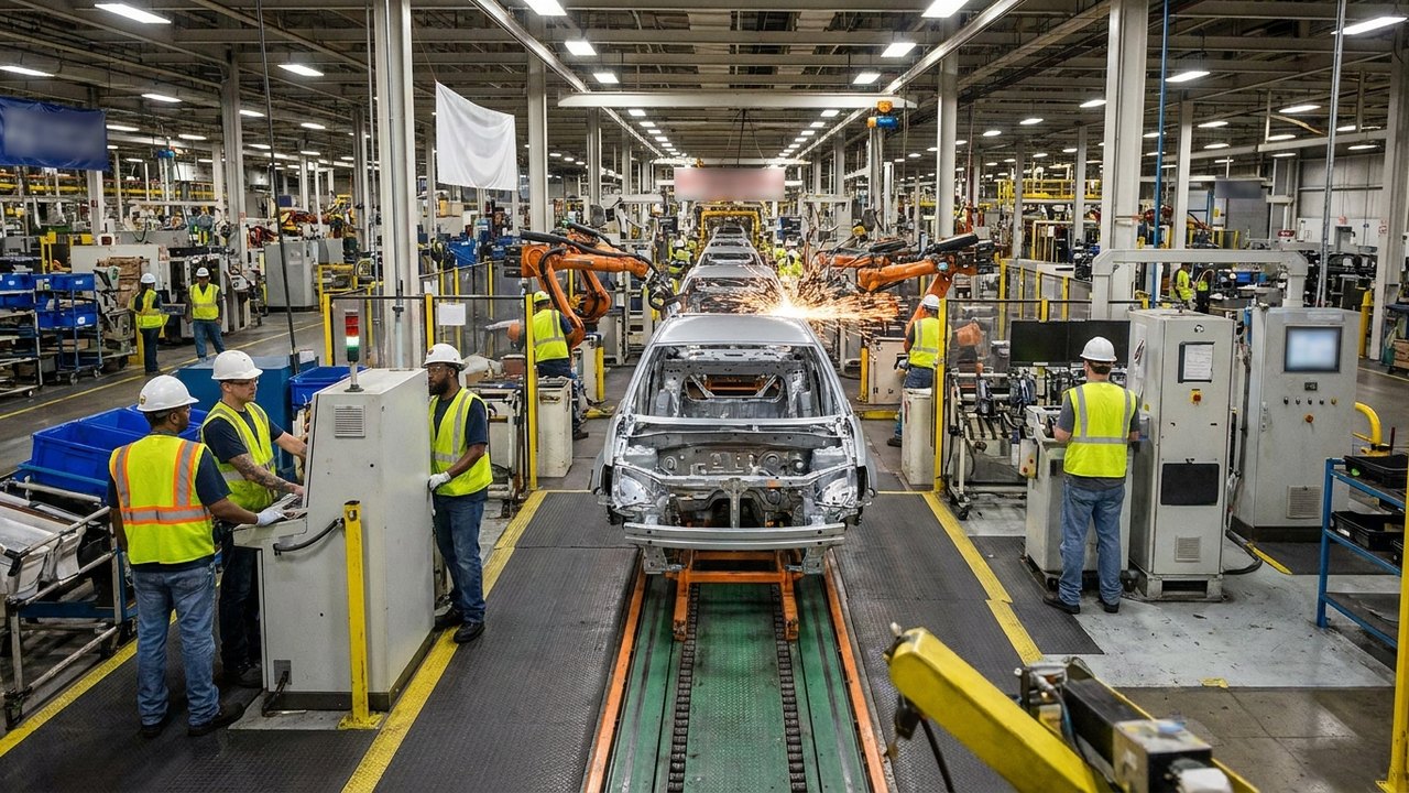 Produção industrial nos EUA permanece estável em agosto