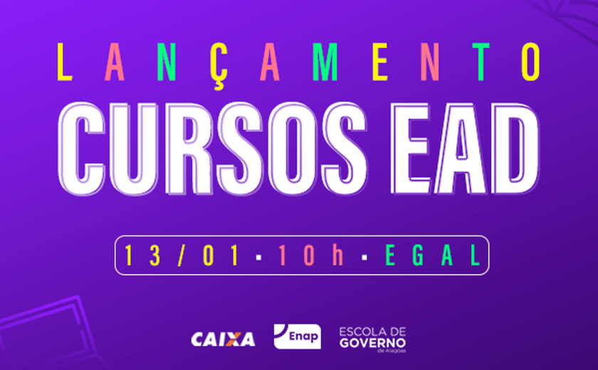 Governo de Alagoas realiza lançamento de cursos EAD para servidores na próxima segunda (13)