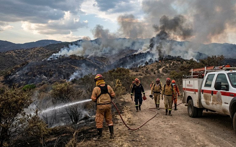 Brigadas são mobilizadas no México para conter incêndio que consumiu 700 hectares