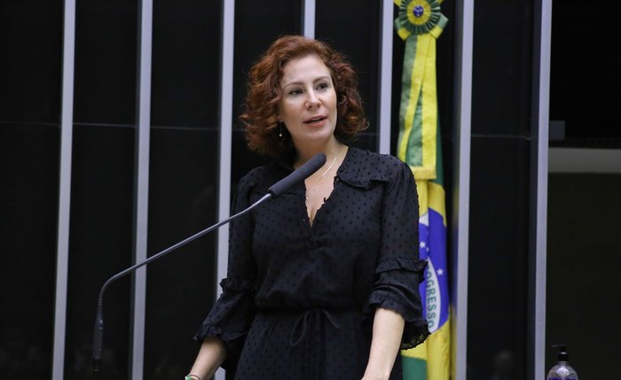 Deputada Carla Zambelli (PL-SP) disseminou informações falsas com imagens de Lula