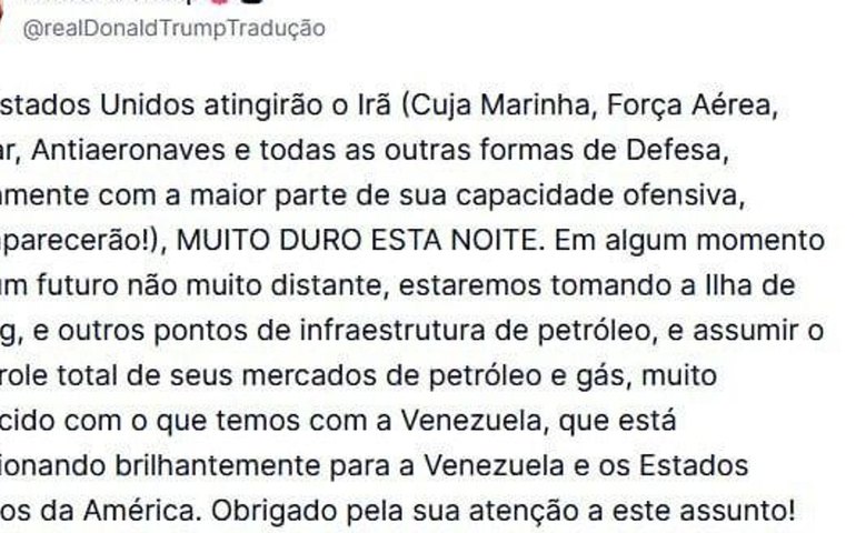 Trump ameaça bombardear o Irã e tomar controle de petróleo e gás