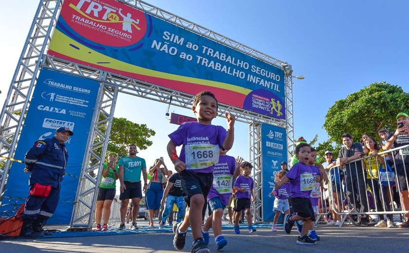 Corrida TRT/AL Trabalho Seguro e Corridinha contra Trabalho Infantil reúnem 1500 atletas