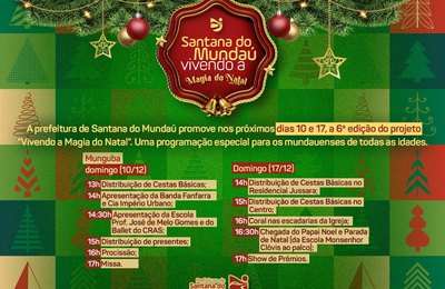 Prefeitura de Santana do Mundaú prepara 6ª edição do Vivendo a Magia do Natal