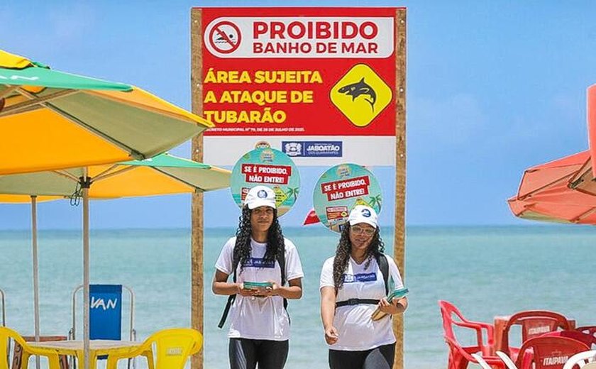 Campanha sobre risco de ataques de tubarão é ampliada em Jaboatão