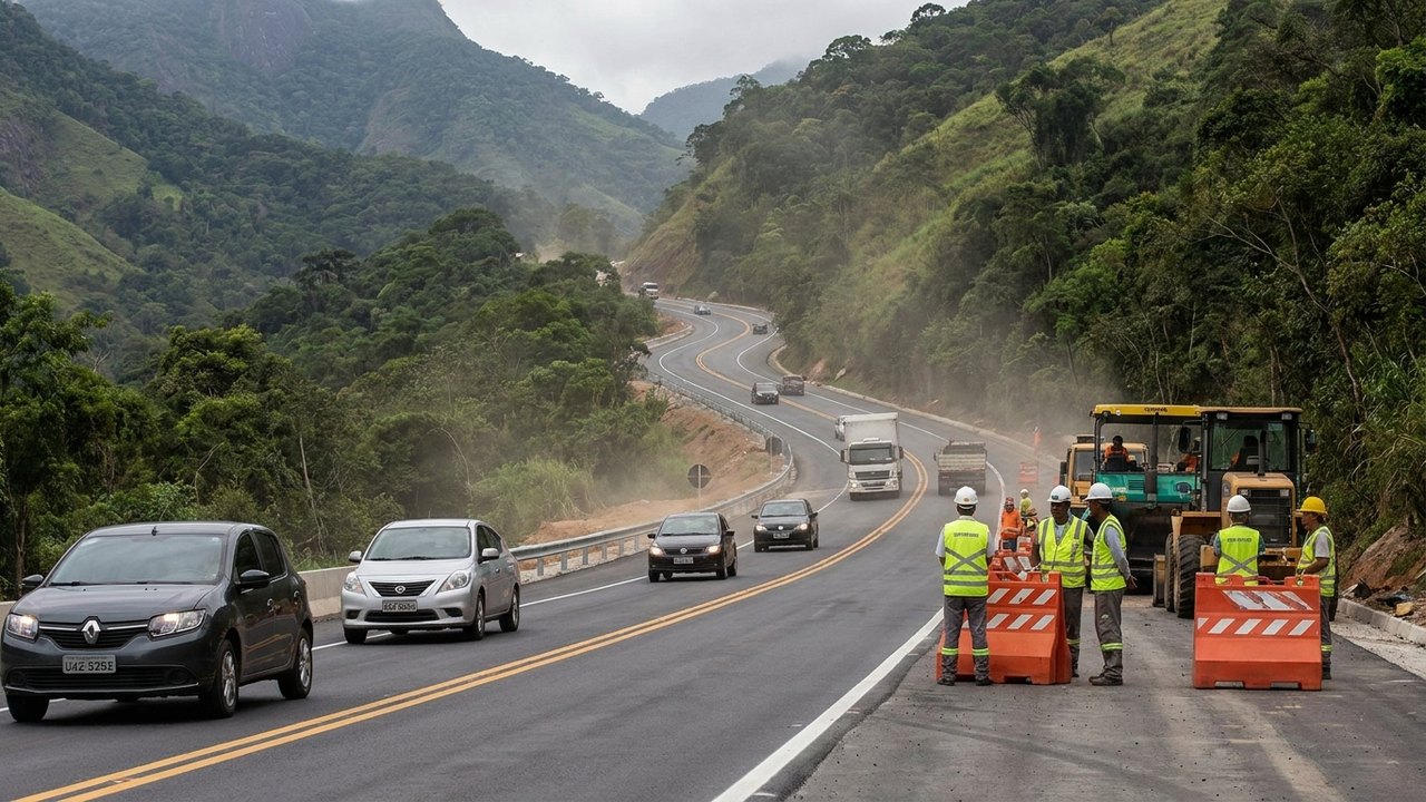 Pista de subida da Nova Serra das Araras abre para veículos