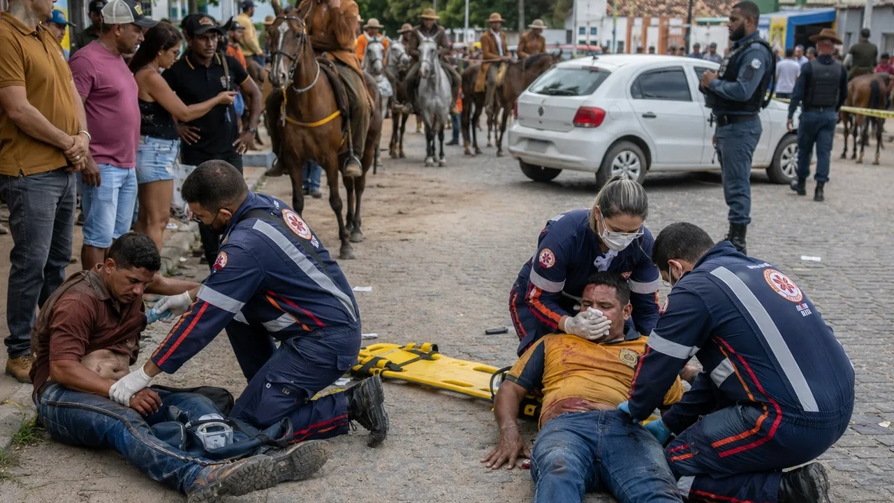 Ataque a faca deixa dois feridos durante cavalgada na Barra de Santo Antônio