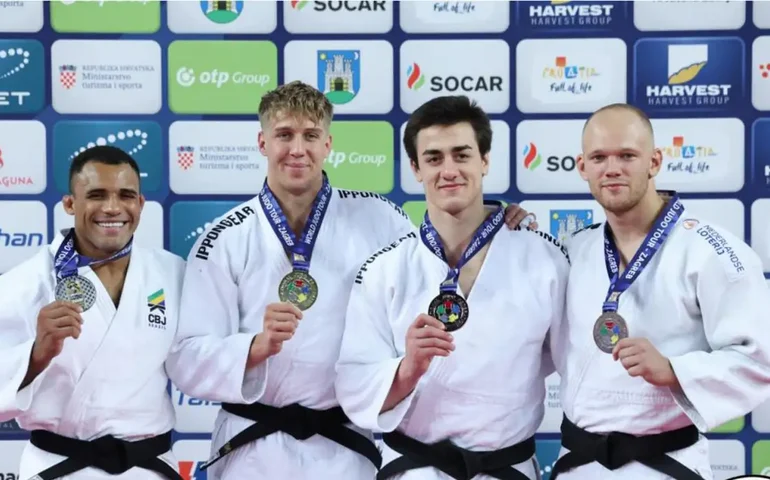Judocas brasileiros terminam com cinco pódios no Gran Prix de Zagreb