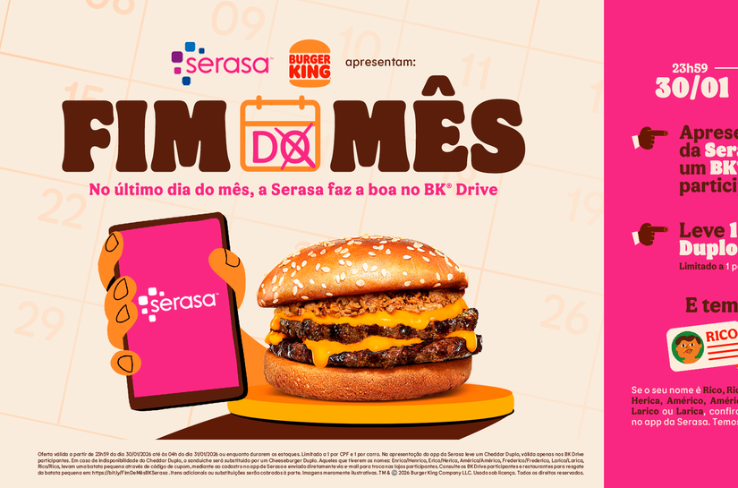 Burger King® e Serasa dão sanduíche na faixa na madrugada para quem está no 'perrengue' de fim de mês