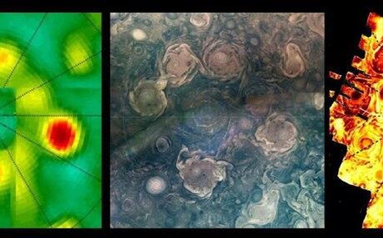 Novo estudo explica diferenças nas tempestades de Júpiter e Saturno