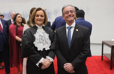Presidente Fábio Bittencourt prestigia posse da ministra Marluce Caldas no STJ