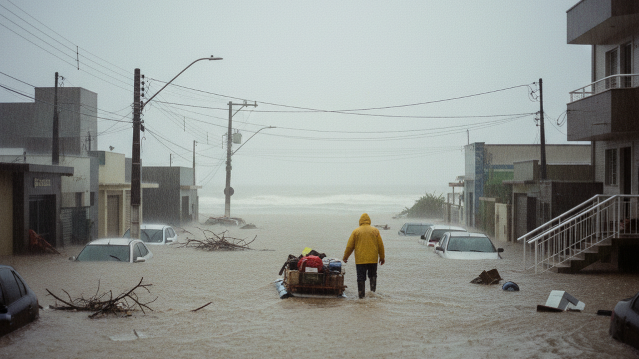 Litoral de SP pode registrar em poucas horas chuva prevista para o mês inteiro