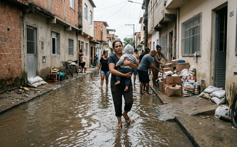 Cidades do RJ contabilizam estragos pela chuva e arrecadam doações para desabrigados