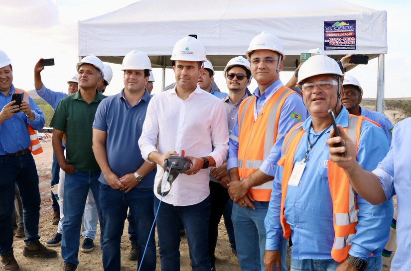 Primeiro desmonte de rocha marca início da execução do túnel do Trecho V do Canal do Sertão Alagoano