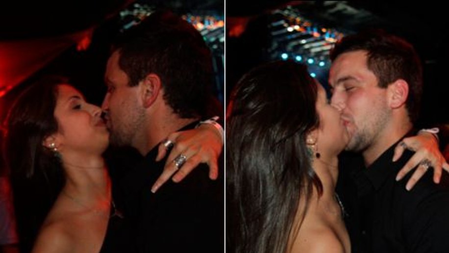 Ex-BBBs Diogo e Natalia vão a show que comemora 15 anos do Jota Quest