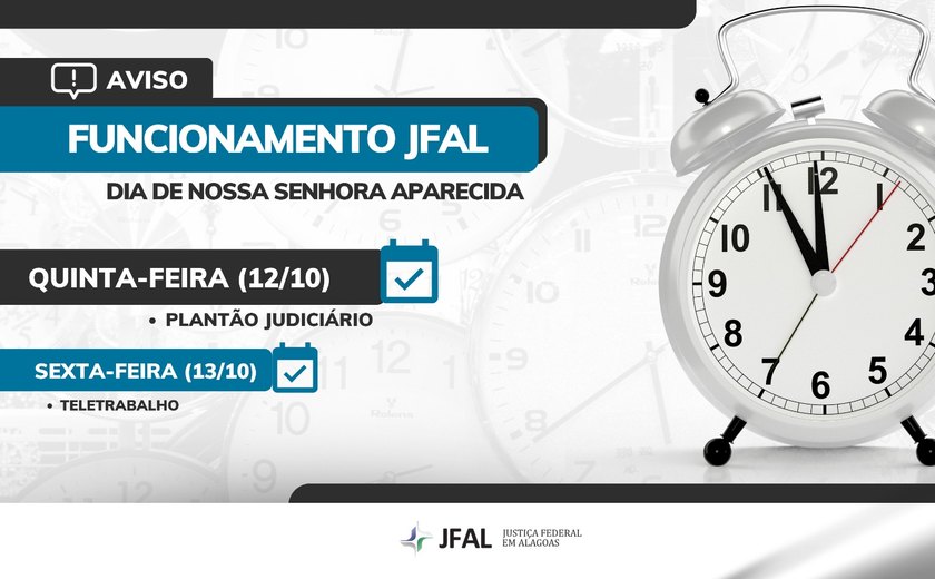 JFAL tem funcionamento alterado na quinta e sexta-feiras