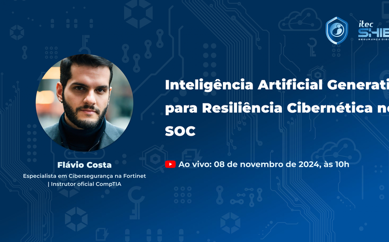 ITEC promove palestra online que destaca o papel da inteligência artificial generativa para a resiliência cibernética