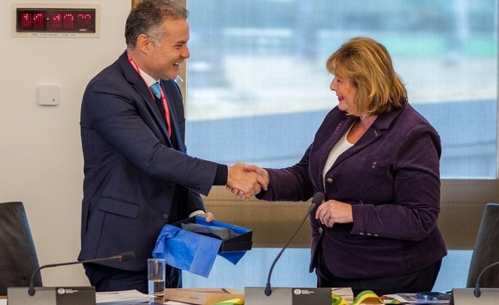 Renan Filho com Fiona Hyslop