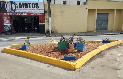 Prefeitura realiza arborização em canteiros do bairro do Jacintinho