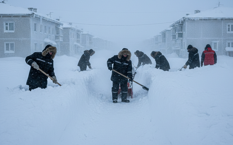 Entre muralhas de neve e ventos polares está o cotidiano de Tiksi, o porto mais ao norte da Rússia