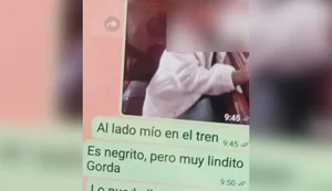 Argentino enviou mensagens de cunho racista em aplicativo / Foto: Reprodução/Metrópoles