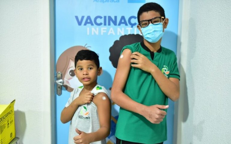 Arapiraca começa a vacinar crianças com dose de reforço contra a Covid-19