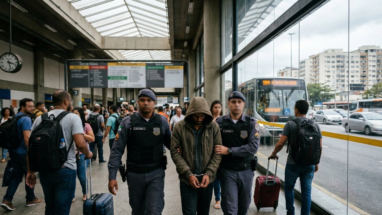 Foragido por estupro de vulnerável é preso em rodoviária no Rio de Janeiro