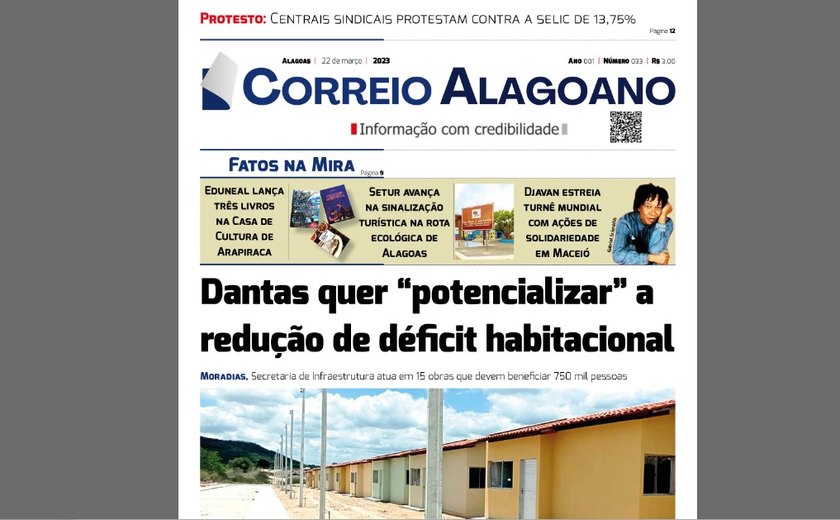 Dantas quer “potencializar” a redução de déficit habitacional