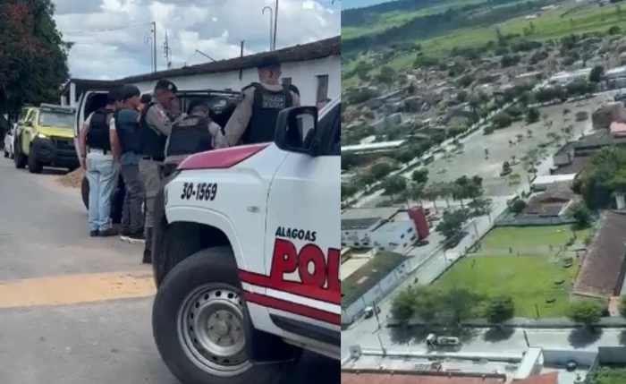 Helicóptero Falcão 4 foi utilizado durante a operação policial em Murici.