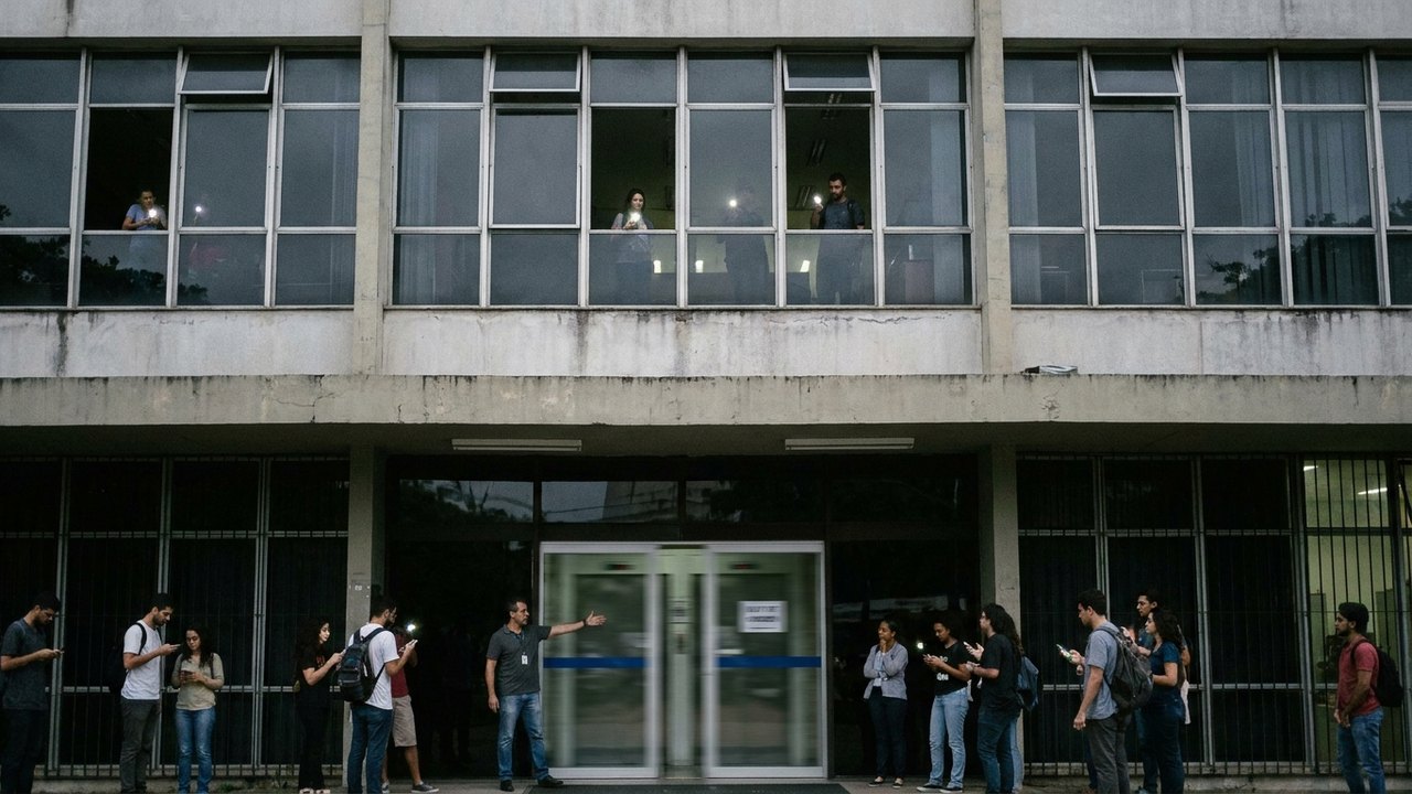 Prédio da antiga Reitoria da UFRJ, na Ilha do Fundão, enfrenta falta de luz; alunos relatam pessoas presas em elevadores