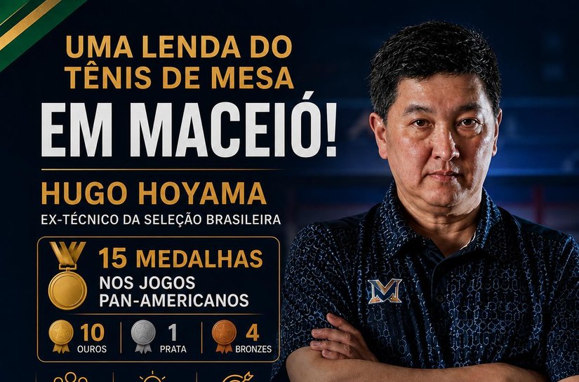 Maceió recebe grandes nomes do tênis de mesa e atletas de todo o Brasil