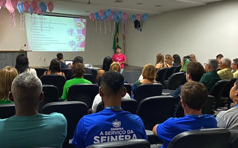  Secretaria de Infraestrutura realiza palestra para servidores sobre câncer de mama e de próstata 