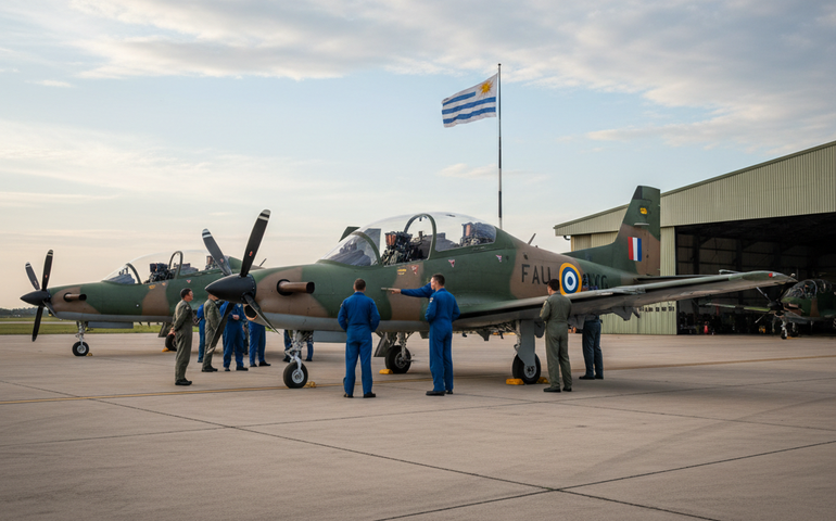 Embraer entrega primeiros A-29 Super Tucano à Força Aérea do Uruguai